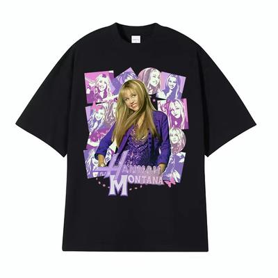 Hannah Montana Επικό Εμβληματικό Γραφικό T-shirt Ανδρικό Γυναικείο Ρετρό Μόδα Αισθητικό T-shirts Casual Λαιμόκοψη Ο Βαμβακερό Κοντομάνικο T-shirt