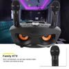 Bluetooth Speaker Home KTV Karaoke Bluetooth Speaker with Two Microphone (Black)