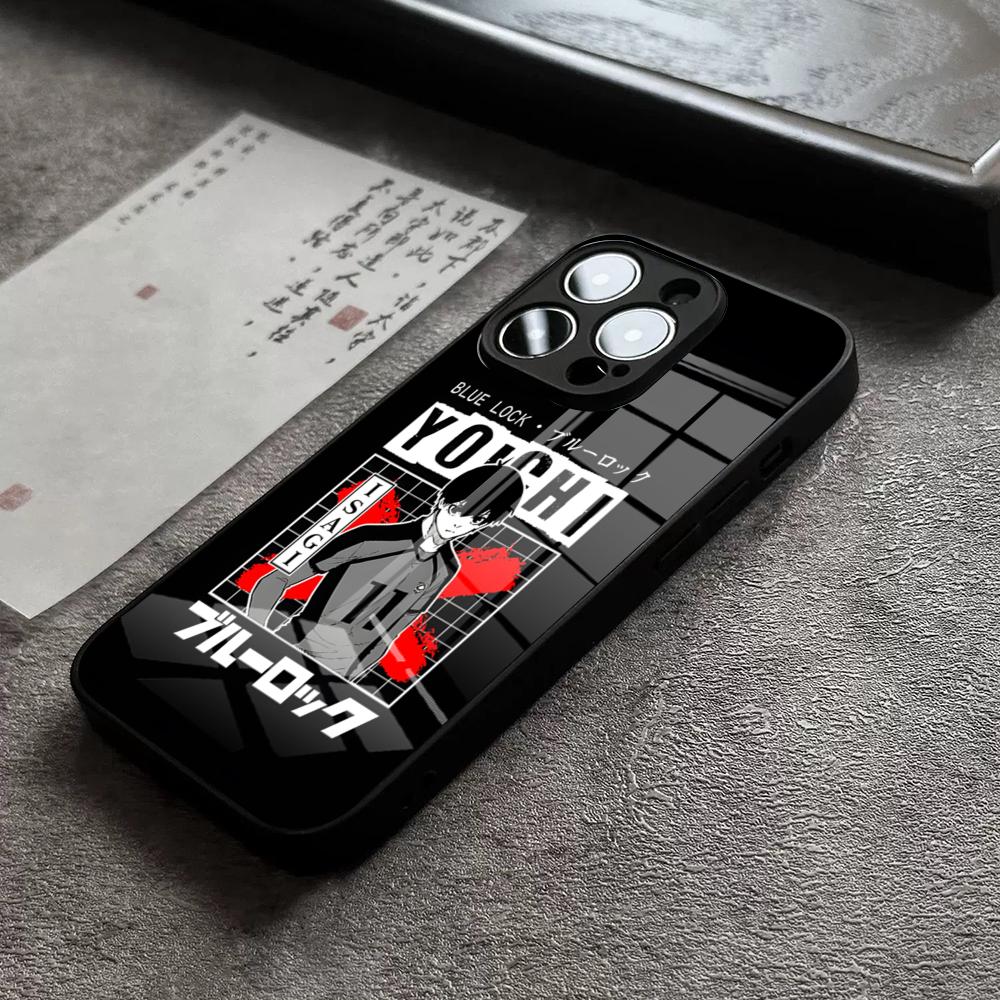 Blue Lock Anime Phone Case For IPhone 16 Pro Max 15 Plus 14 Pro 12 11 13 Mini X XR XS Max 8 7 Plus SE Glass Cover