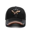 Men's Embroidered Eagle Baseball Cap - Trendy Spring/Autumn Style, Korean Version, Youth Versatile Duckbill Design.