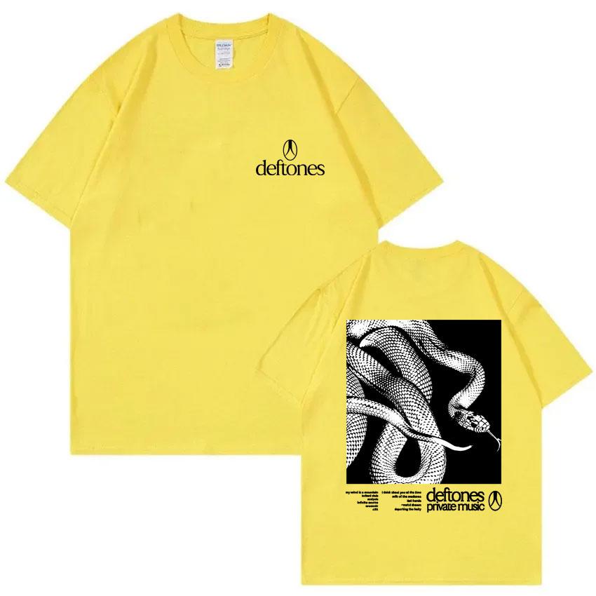 Rock Band Deftones Private Music Snake Graphic T Shirt Unisex Women Clothing Alternative Heavy Metal Oversized Short Sleeve T-shirt