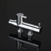 Dual Outlet Copper Angle Valve - 3/8, 1/2 Inch Three-Way Toilet & Washing Machine Control