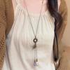 Bohemian Ceramic Necklace: Vintage Ethnic Long Sweater Chain & Zen Choker