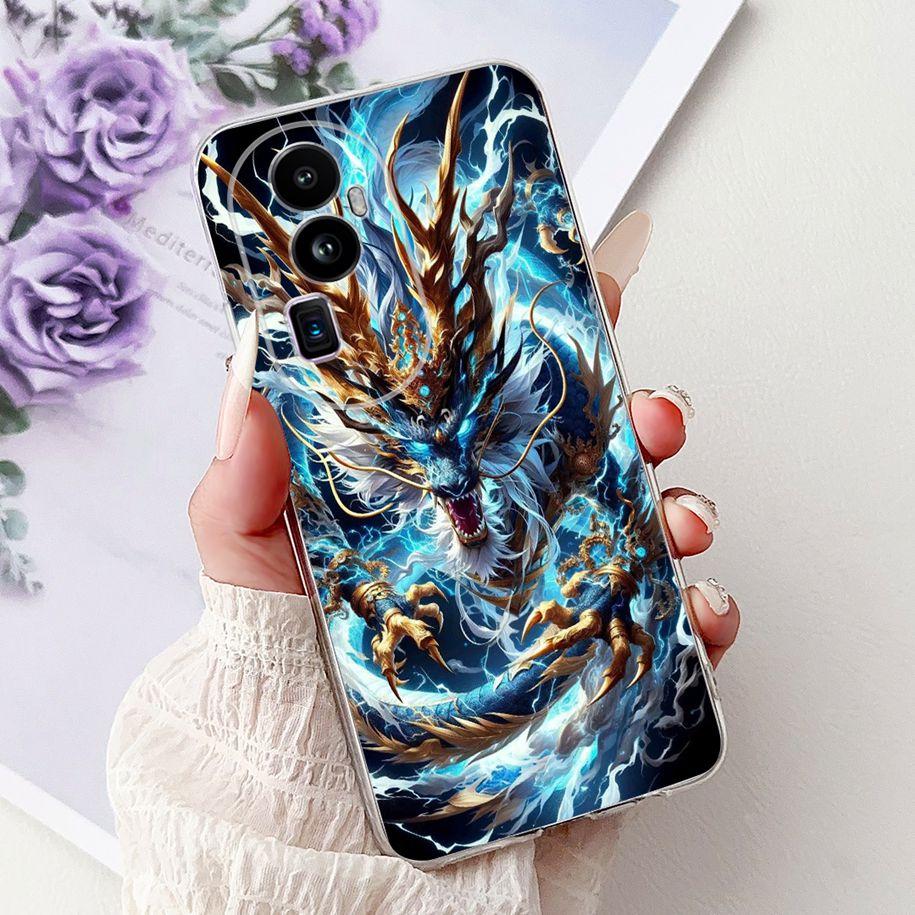 For OPPO Reno 10 Pro Plus Case CPH2521 Cover Popular Dragon Carp Cartoon Soft Silicone Funda For OPPO Reno 10 Pro Reno10 5G Capa