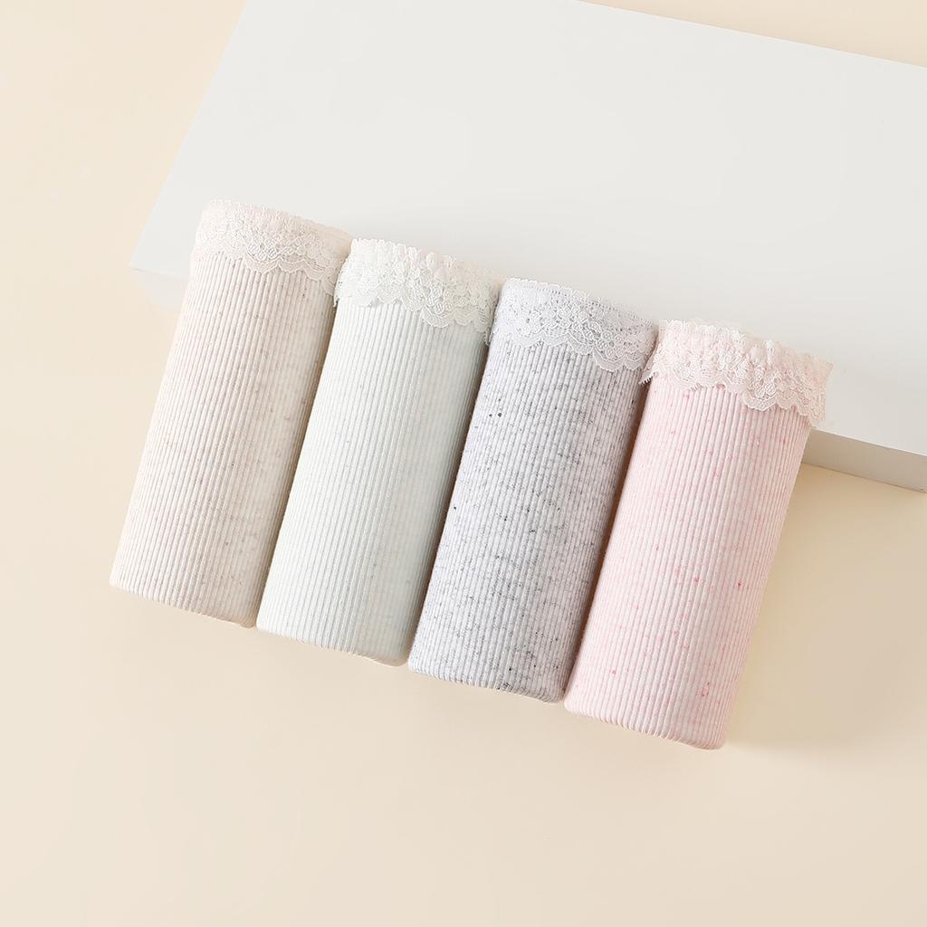 Fenteng 4-Pack Women's Cotton Lace Underwear