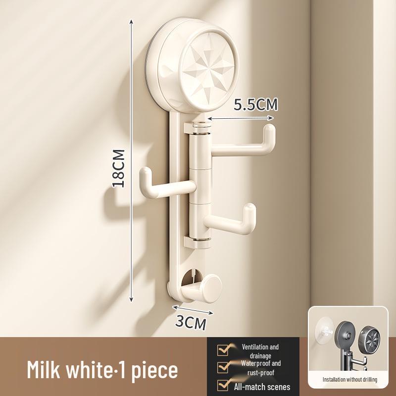 Rotating Suction Cup Hook: Versatile Towel, Umbrella, and Key Holder for Dorms, Bedrooms, Kitchens, and Bathrooms