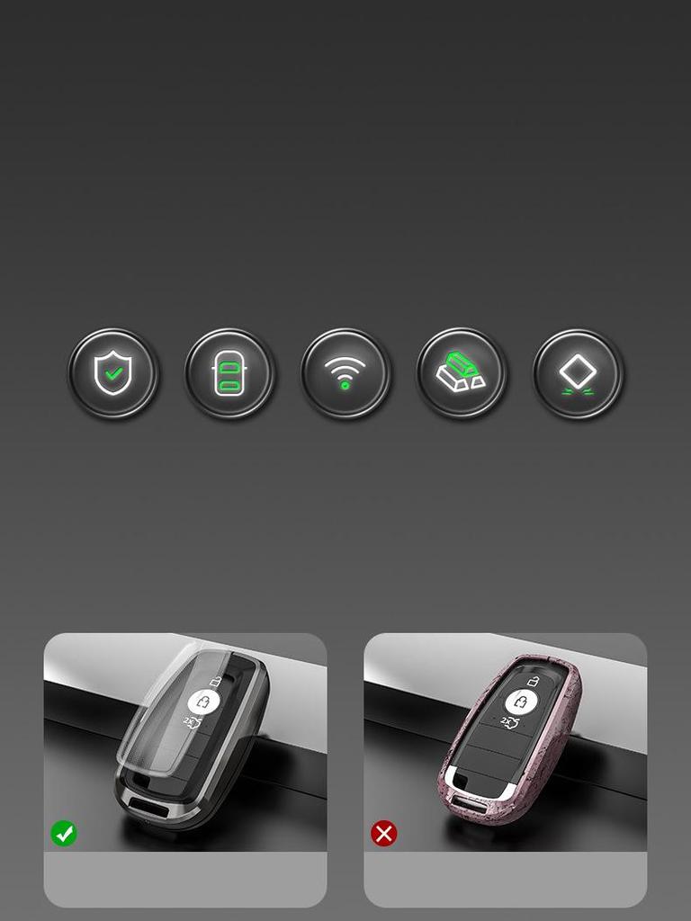 Ford Mustang & Lincoln Key Cover: Fits Corsair, Navigator, Aviator, MKZ, Continental, MKC Remote.