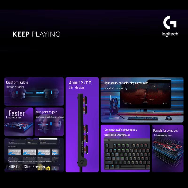 Logitech G515 Rapid TKL Magnetic Gaming Keyboard