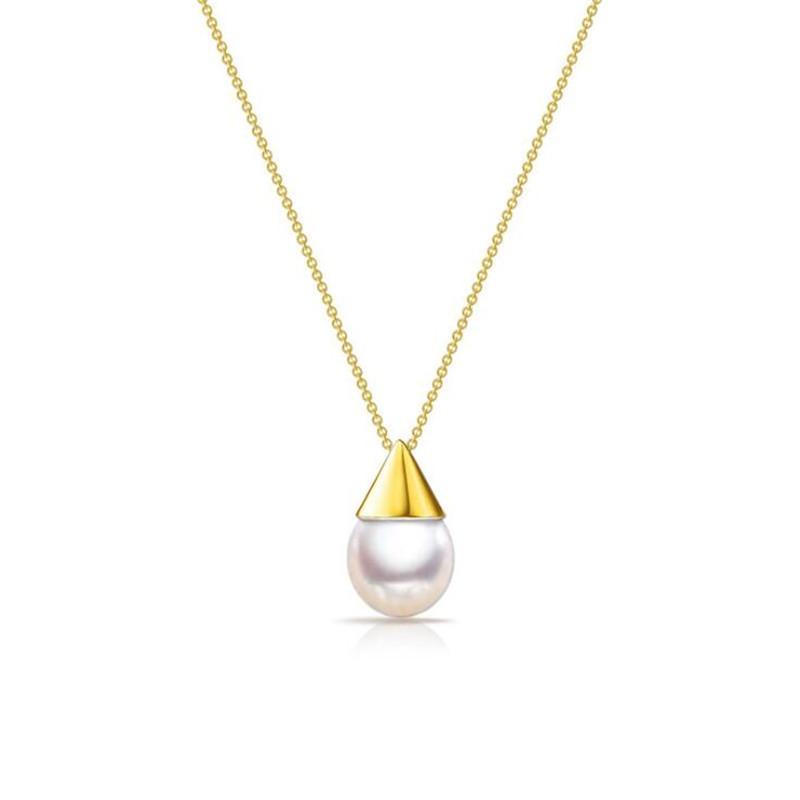 Nuova Moda Creativa Temperamento Perla Gioielli in Argento Sterling 925 Perline Guscio Piccola Lampadina Catena Clavicola Collane TYB389