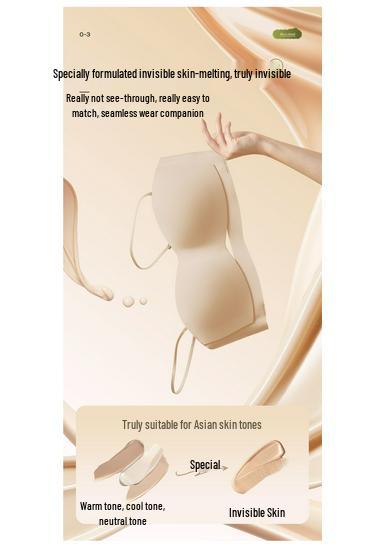 Breathable Non-Slip Seamless Strapless Women's Bandeau Bra