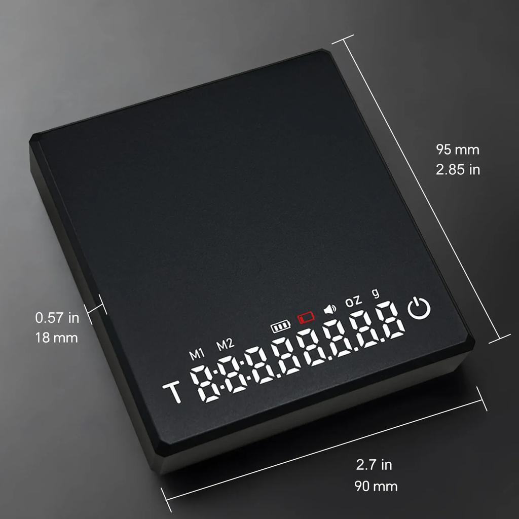 Kitchen Coffee Scale with Timer Rechargeable Digital Scale 0.1g High Precision 3 Modes Drip Espresso Scale Barista Gift
