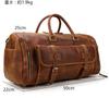 Genuine Leather Boston Bag for Large Shoe Travel Retro Cowhide Golf Sports Bag with School Trip Bag Men, Capacity, Storage, Durable, 2-Way Bag,