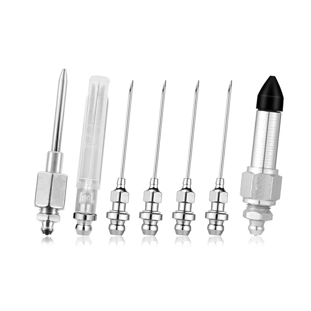 7Pcs Grease Gun Coupler Kit with Needle Adapter for Grease Fitting Zerk Nipples Universal Grease Gun Coupler Set
