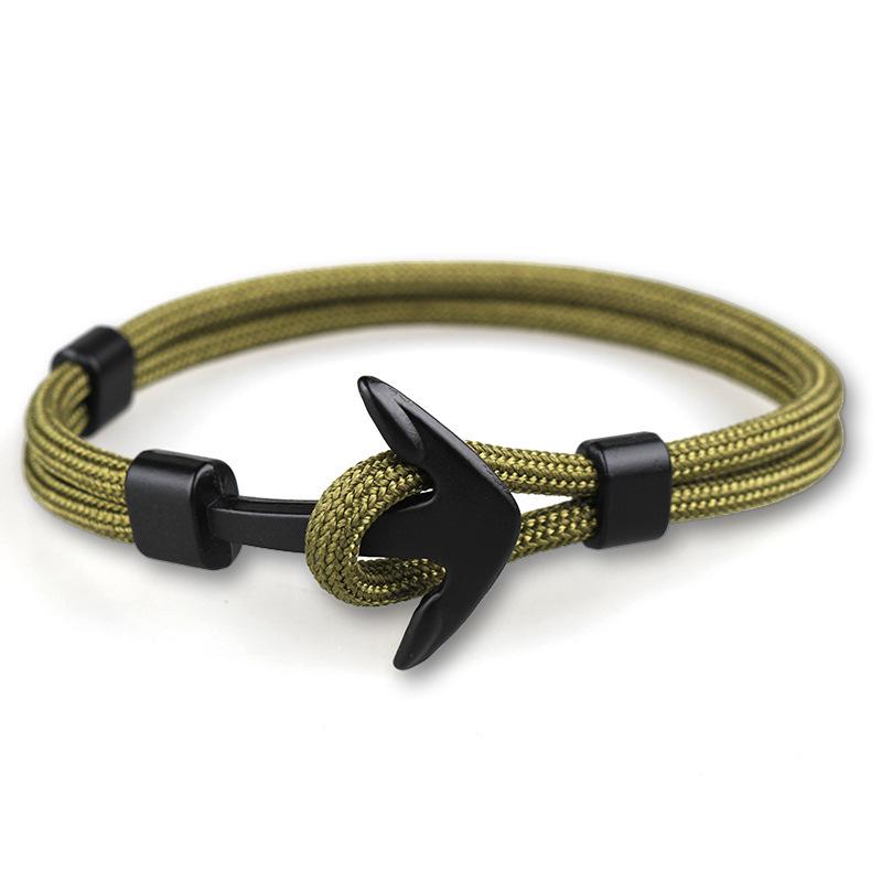 Trendy Men's Polyester Airplane Anchor Bracelet
