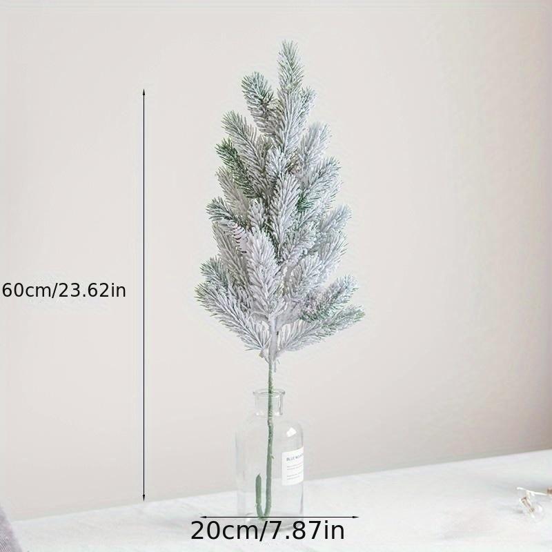 1pcs Christmas Tree Pine Branches Artificial Fake Plants Snow Pines Garland For Christmas Wreath Party Decor Xmas Gifts Ornament