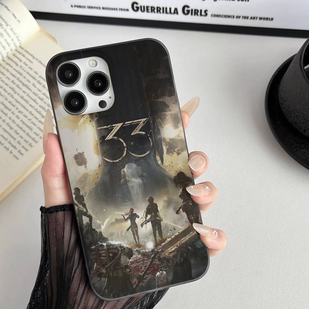 RPG Game C-Clair O-Obscur E-Expedition 33 Phone Case For IPhone 17 16 15 14 Plus 13 12 11 Pro Max Pro Wave Corrugated Cover