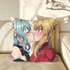 Anime Hikikomari Kyuuketsuki no Monmon Cushion Cover Pillow Case Antidustmite Pillowcase Silky Short Plush Sofa Cushion Cover