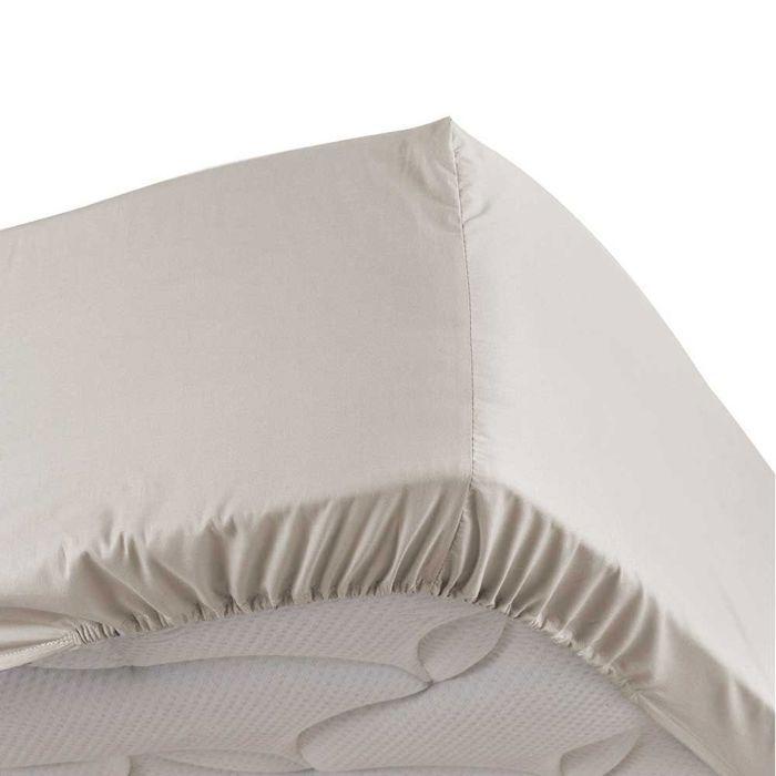 Linen Fitted Sheet 90 X 190 Cm In Percale 30 Cm Gusset