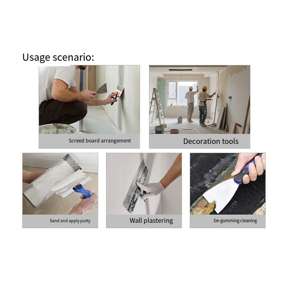 8 Piece Stainless Steel Putty Scrapers Set with Paint Scraper Multiple Spatulas and Storage Box for Drywall and For Concrete