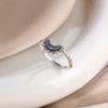 925 Silver Ring Women Star Moon Galaxy Pattern Fashion Jewelry Romantic Valentine's Gift Engagement Party Trendy Gift