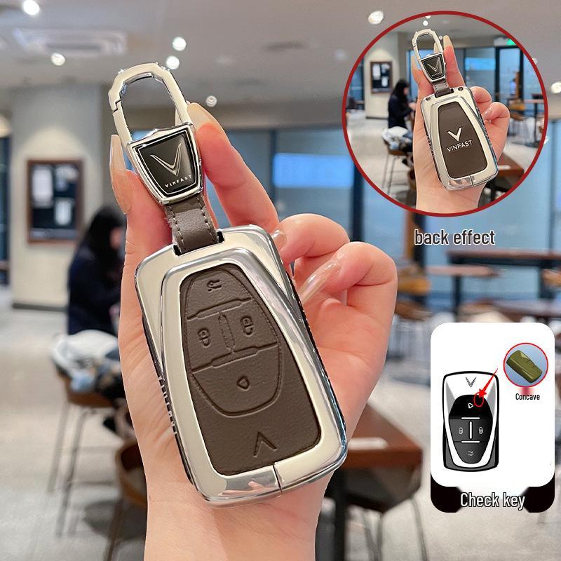 Étui à clés VF8 Haut de gamme pour VINFAST: Coque Protectrice V3 avec Boucle