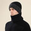 Winter Cashmere Wool Hat Warm Cold-Proof Knitted Hat Scarf Gloves Hat Three-Piece Set