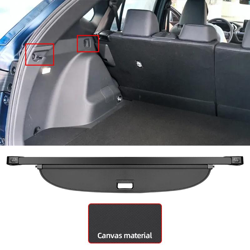 Cargo Cover Trunk Retractable For 2023 Toyota YARiS CROSS Parcel Rack Waterproof Shield Privacy Cargo Cover Auto accessories Model-1 canvas