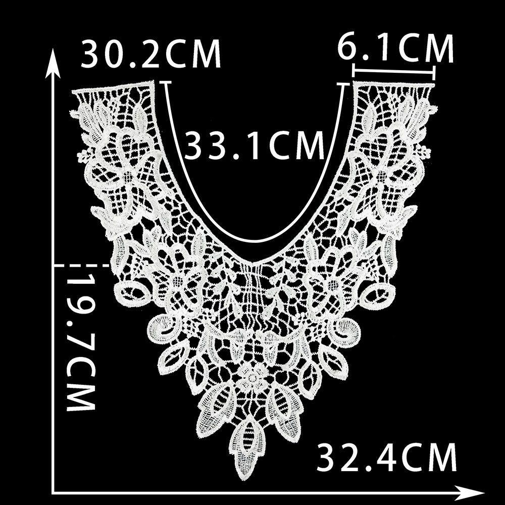 

Черно-белый I Полый воротник DIY Вышивка Кружево Декоративные аксессуары для одежды Швейные аксессуары Style 3167 White (1 piece)