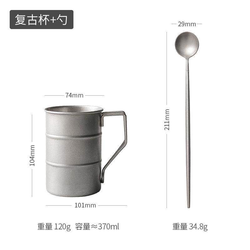 Outdoor Mug 304 Stainless Steel Mug Vintage Large Capacity Liquor Mug Creative Camping Beer Mug