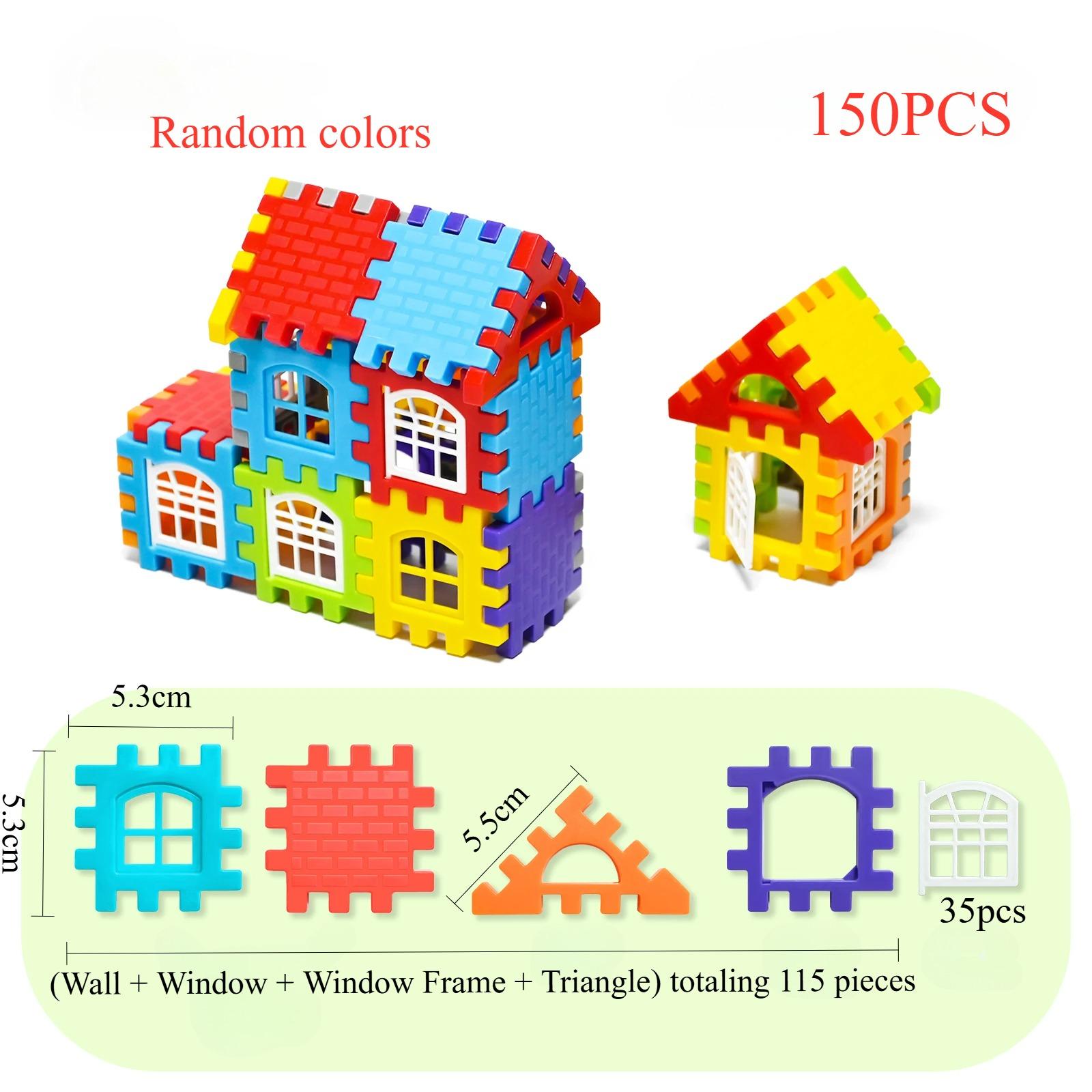 

Large scale house building block simulation window design, kindergarten construction, creation of boys and girls large house bu