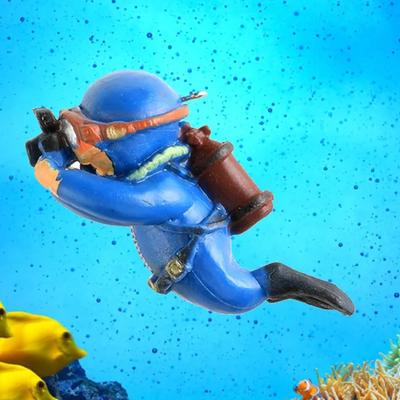 Akvaryum Masaüstü Küçük Balık Tankı Dekorasyonu Süs Dalgıç Yüzen Yaratıcı PVC Bebek