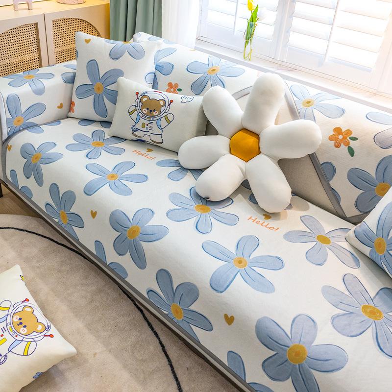 Ice Silk Sofa Cushion Summer Summer Summer Summer Summer Mat Seat Cushion New Ins Style Non-Slip Sofa Cover Cover Cloth