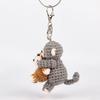 Handmade Monkey Keyring Bag Charm Knitted Doll Hanging Ornament Crochet Keychain  Daily Use