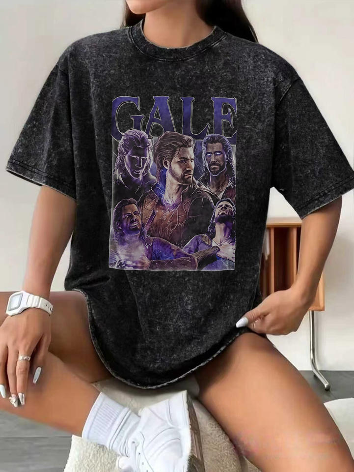 Astarion Gale T-shirt Baldurs Gate 3 Trendy T-shirt Short Sleeve Y2K Fun Top Cotton O-Neck Oversized Clothing