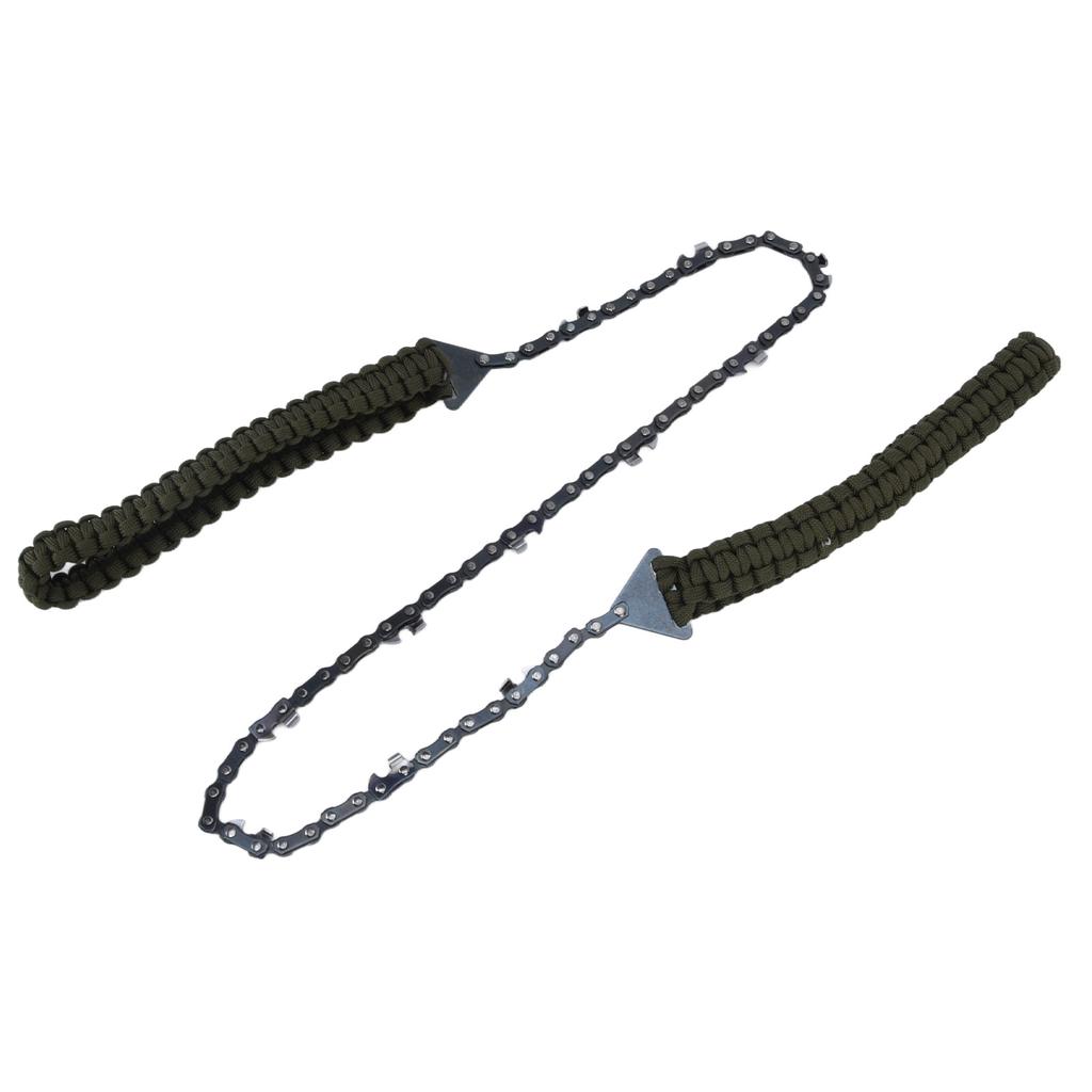 24in Pocket Chain Saw Outdoor Camping Hand Rope Chain Saw Portable Wood Cutting Pocket Chainsaw for Garden