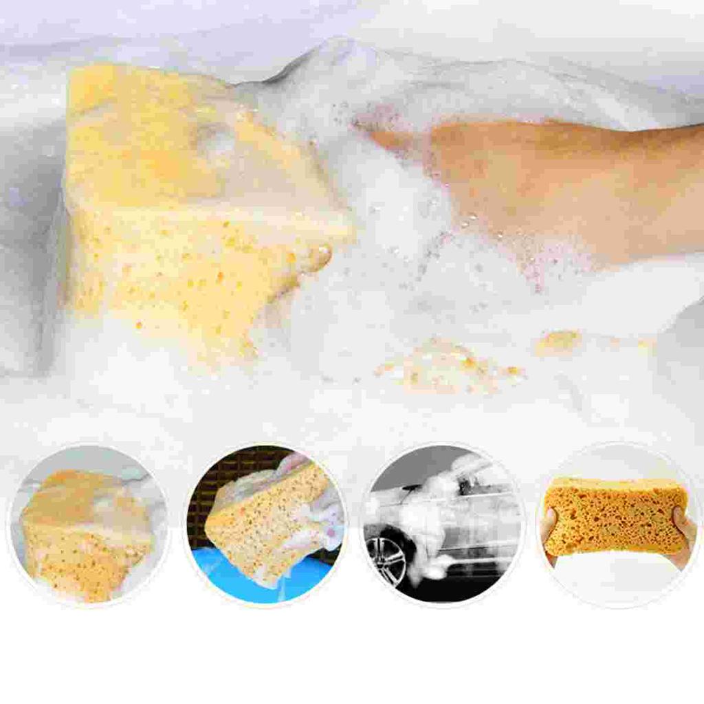 4 PCs Car Wash Sponges Polishing Porous Sponges for Automobile Vehicle Washing Shop