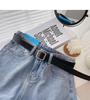 Spring 2022 Women's Korean Style Wide-Leg Denim Shorts - Casual, Slimming, Versatile Rolled-Up Design