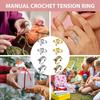 Cat Crochet Tension Ring 4/8cs/set Cat Knitting Tension Rings Adjustable Ring Knitting Crocheting Jewelry Ring with Yarn