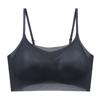 Women Ice Silk Breathable Seamless Gathered No Steel Ring Thin Strap Vest Bra