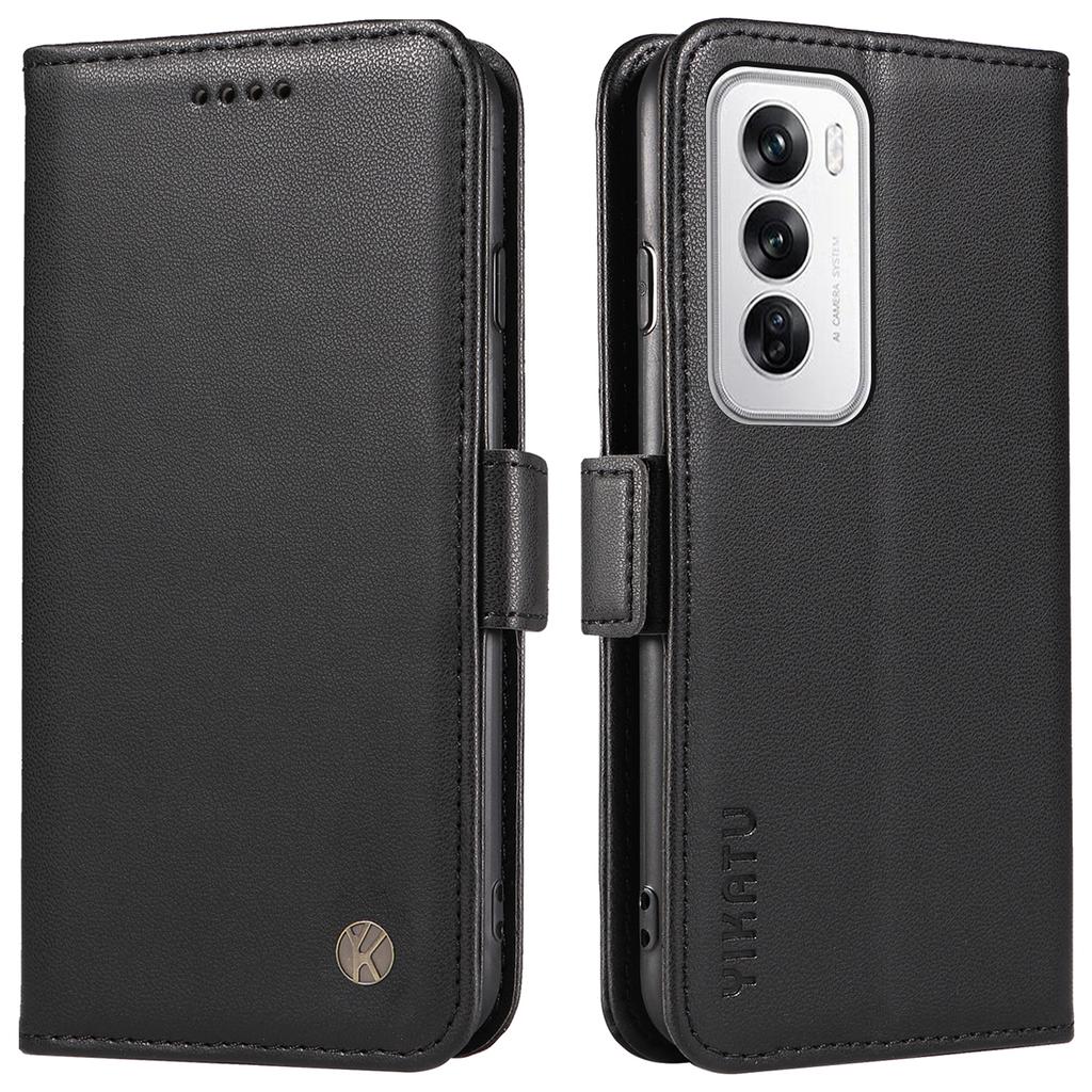 For Oppo Reno12 5G (Global) Case Magnetic Side Clasps Leather Wallet Phone Cover