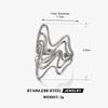 Lats Fashion Geometric Open Ring Stacked Irregular Ring For Women Party Festival Accessories