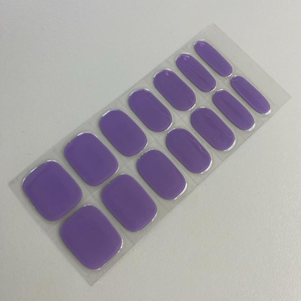 Lighted manicure stickers, full gel, half-baked, semi-cured, 14 nail stickers