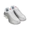 Nike Shox R4 Białe Metaliczne Damskie Sneakersy Metaliczno-Srebrne Max-Pomarańczowe AR3565-101