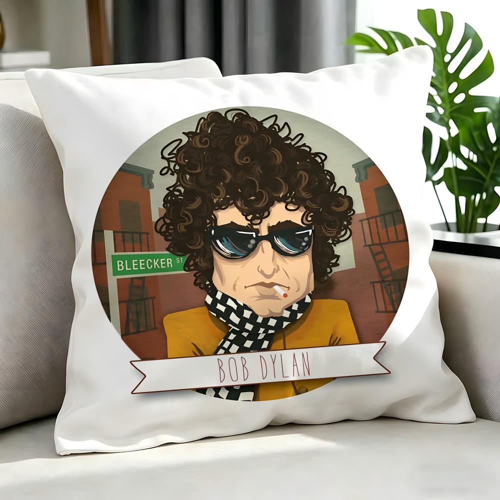 Band - Bob Dylan Cushion Cover Cushion Cover Set 4Pcs 50X50 45X45 40X40 Pillowcase Decorative Sofa Home Decor