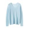 Classic Cashmere & Mulberry Silk V-Neck Women's Pullover Knitwear