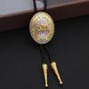 Distinctive Men's Leather Bolo Tie Men Leather Rodeos Necktie Garment Accessory for Parties And Casual Wear