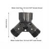 8pcs Black Garden Hose Y Splitter 3/4 Inch GHT Female Thread Garden Hose Splitter  Yard Watering