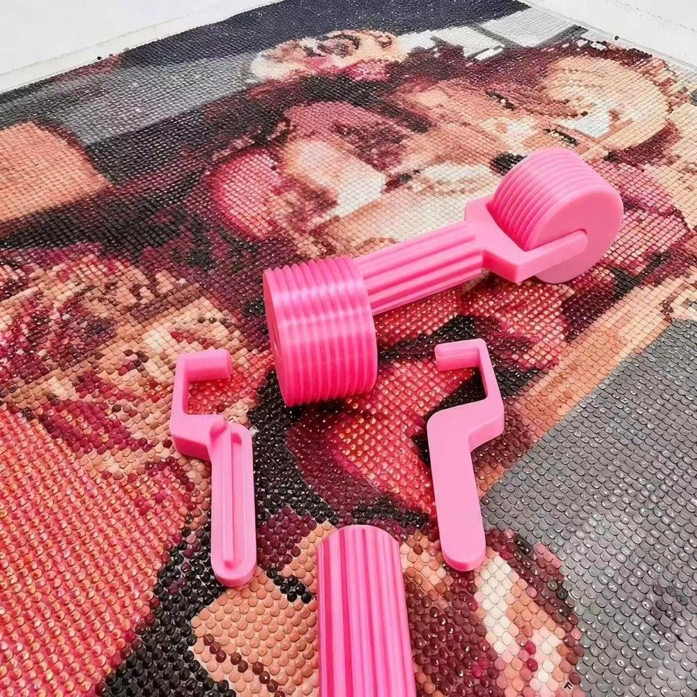 2Pcs Colorful Point Drilling Tool Smooth Detachable Diamond Painting Tool Portable Pressure Wheel Diamond Painting Scroll Wheel
