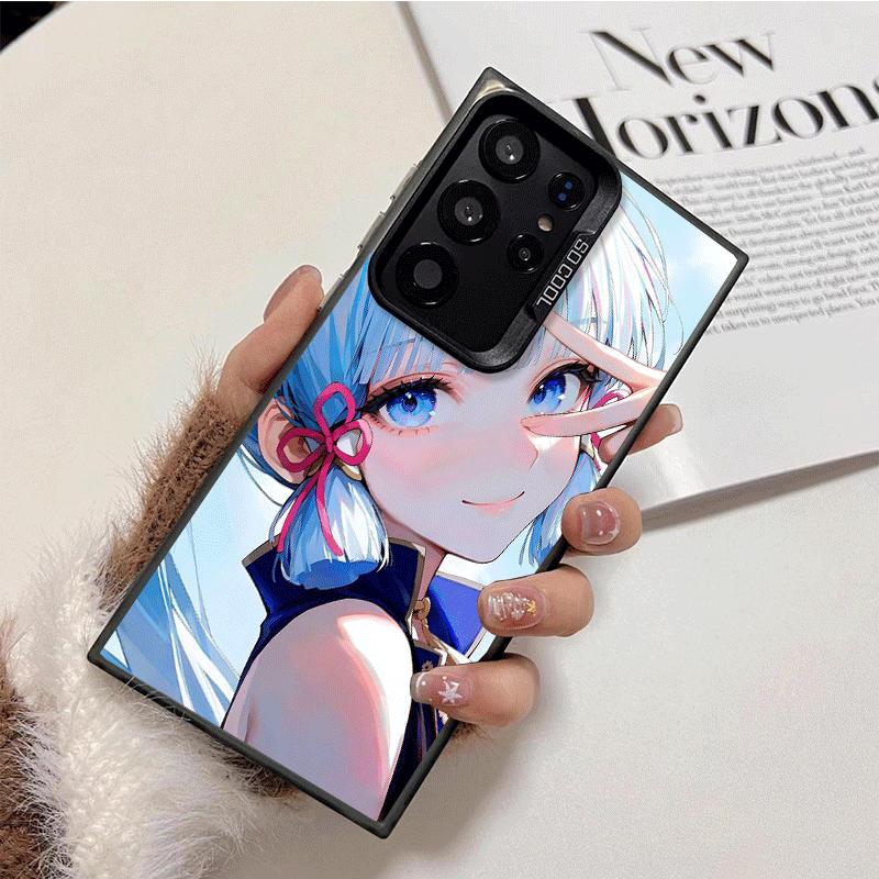 Genshin Impact Kamisato Ayaka Weiche Handyhülle für Samsung Galaxy S24 S25 FE S26 Edge S23 Ultra S22 Plus S21 + Stoßfeste Hülle B