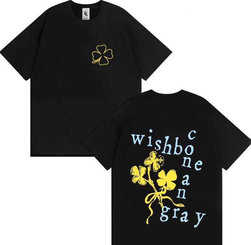 Hot Singer Conan Gray Wishbone 2025 Tshirt Harajuku Tshirts Double Sided Print Streetwear Men Women Tops Breathable Cotton